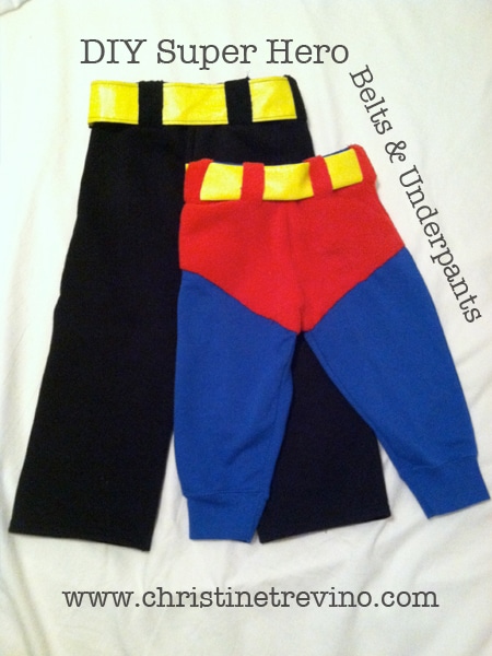 DIY Super Hero Belts & Underpants