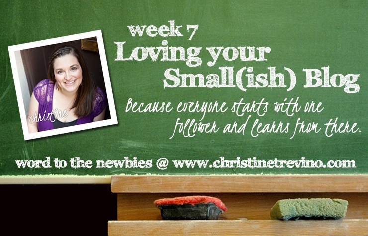 Loving your Small(ish) Blog | Word to the Newbies | Week 7