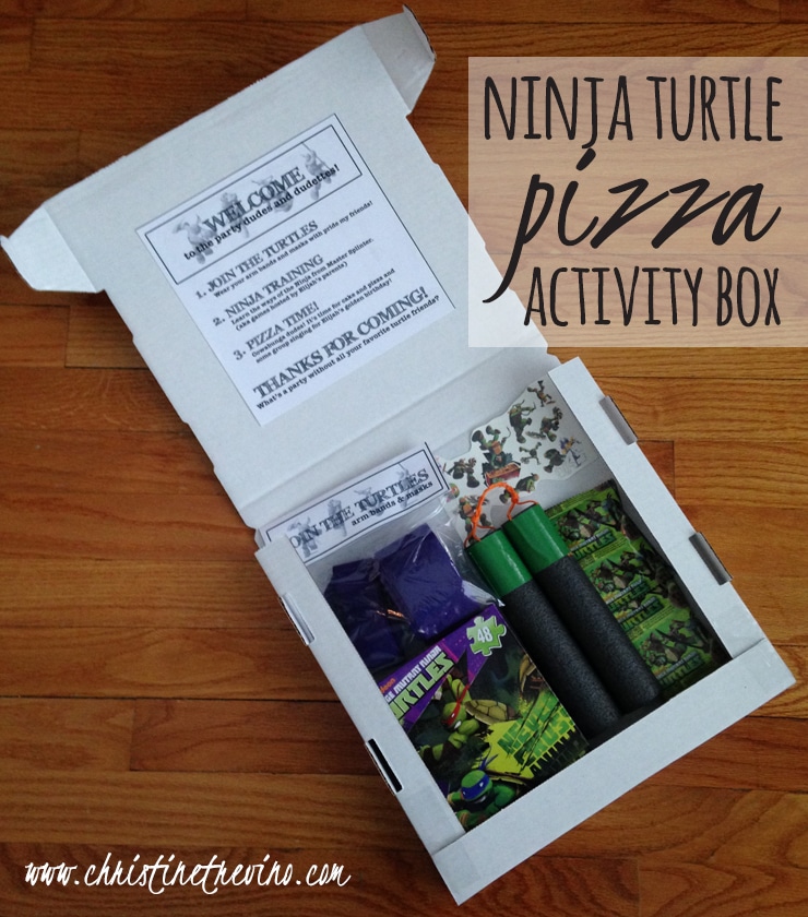 Ninja Turtle Party Favors | Pizza Activity Box