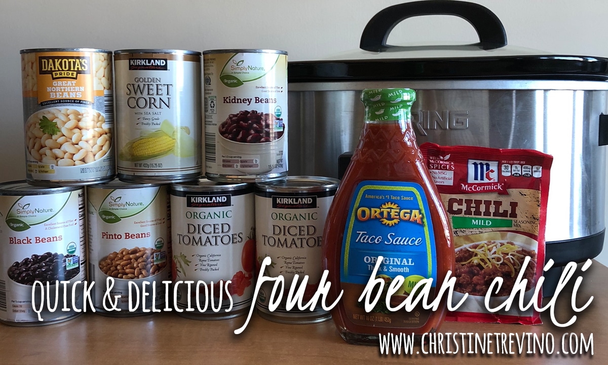 Quick & Delicious Four Bean Chili