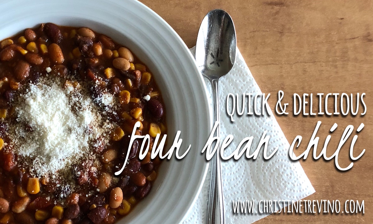 Quick & Delicious Four Bean Chili