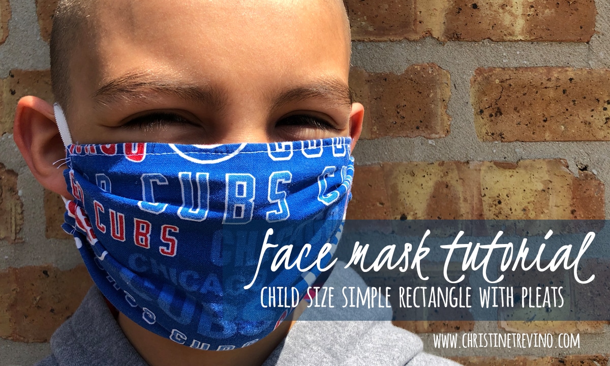Face Mask Tutorial | Child Size Simple Rectangle with Pleats