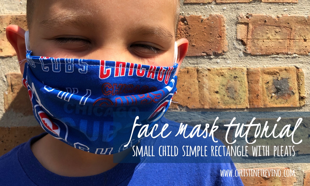 Face Mask Tutorial | Small Child Simple Rectangle with Pleats