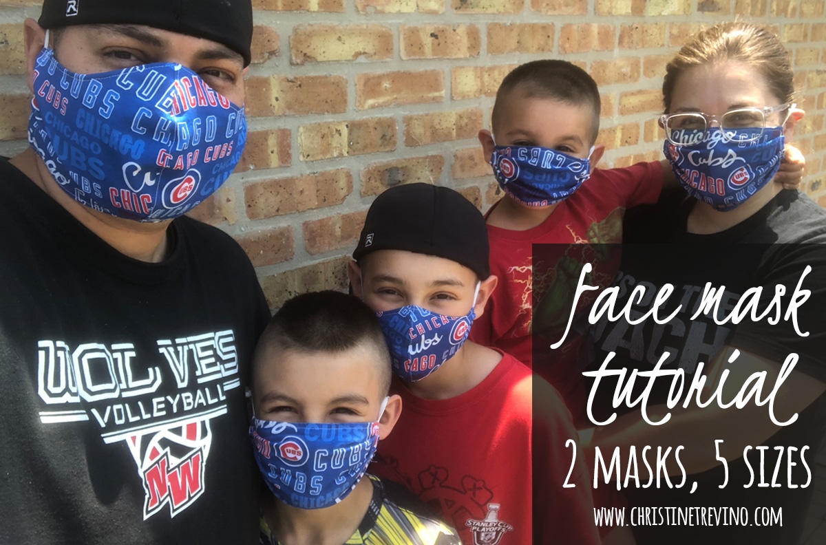 Cloth Face Mask Tutorial [2 masks, 5 sizes]