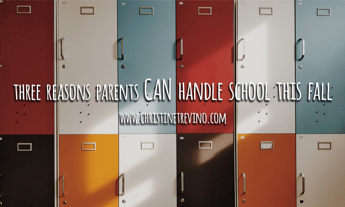 Three Reasons Parents CAN Handle School this Fall
